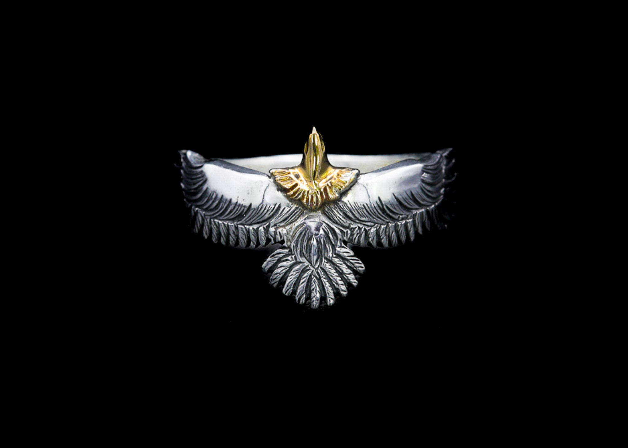 ER4:3cm K18 Head Eagle Ring｜Horizon Blue Jewelry – ホリゾン