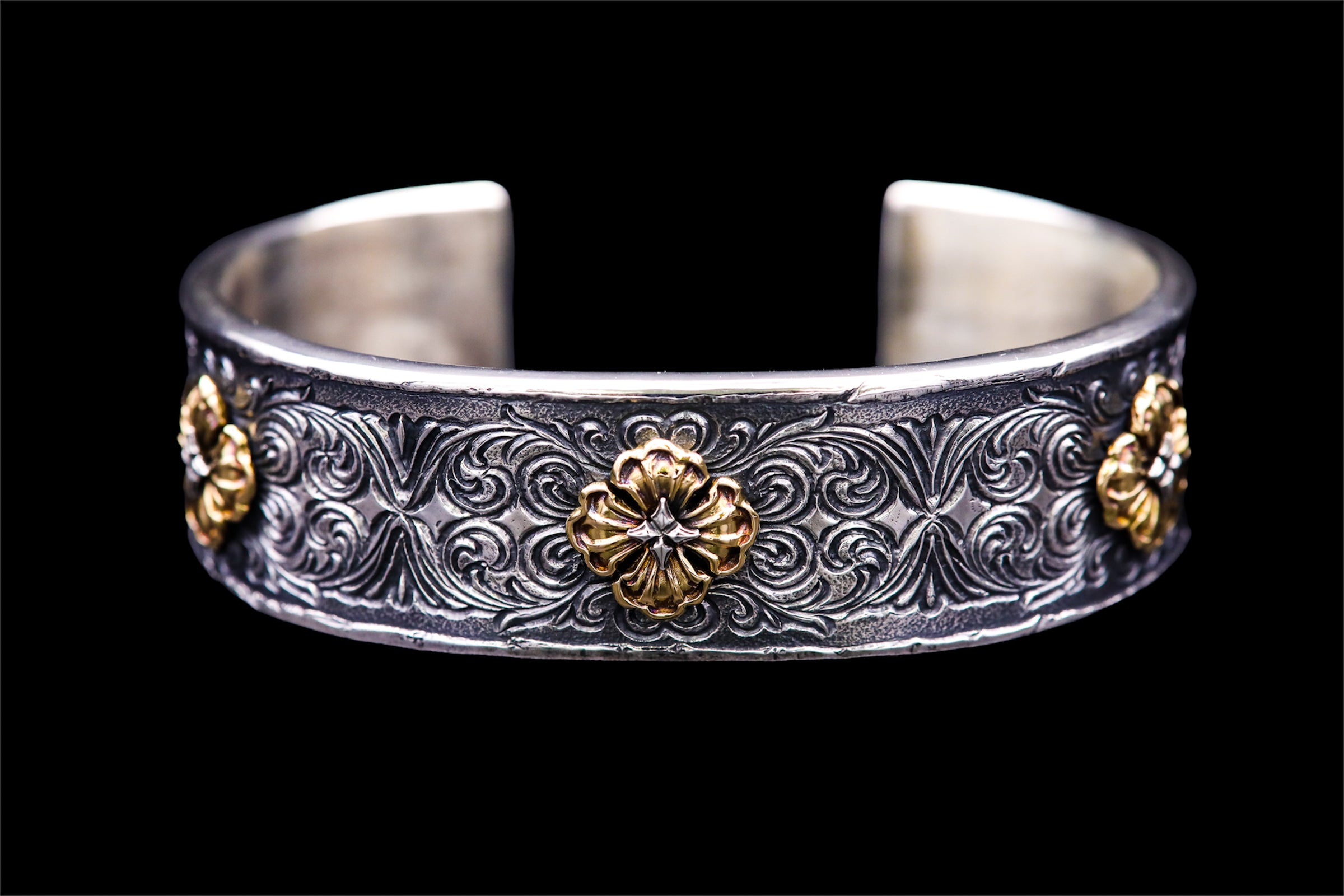 RB1-SF:Ripple Arabesque Bangle/Sun Flower｜Horizon Blue