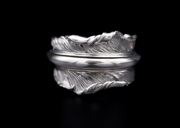 FR7:Wide Feather Ring/3 Separate/SV Center Ring