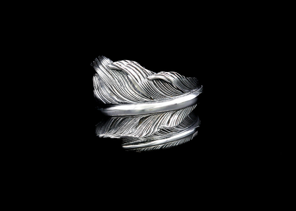 FR3:Wide Feather Ring｜Horizon Blue Jewelry – ホリゾンブルー
