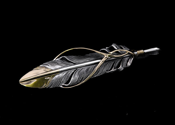 F611:K18 Rail/Point Gold 7cm Feather