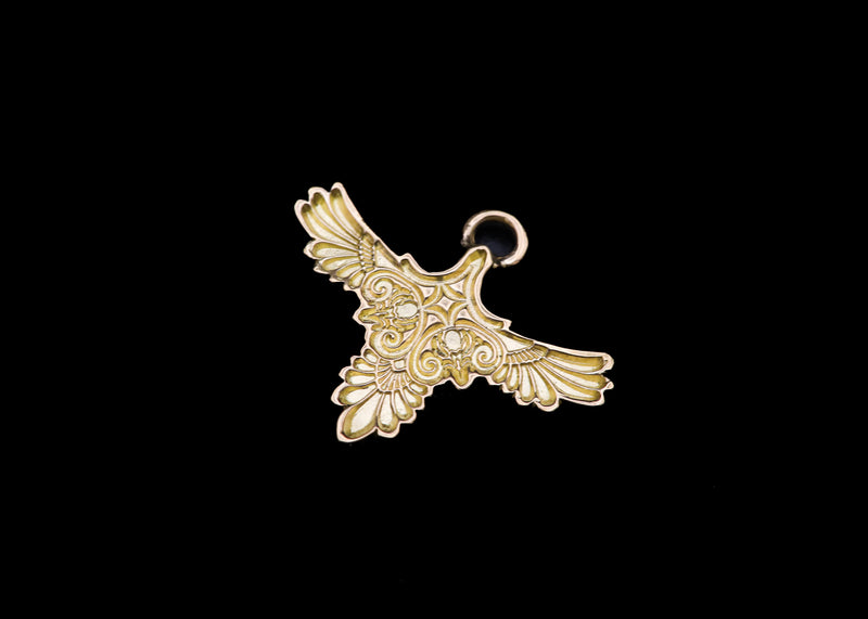 TD11-K18:K18 Stamp Eagle Pendant