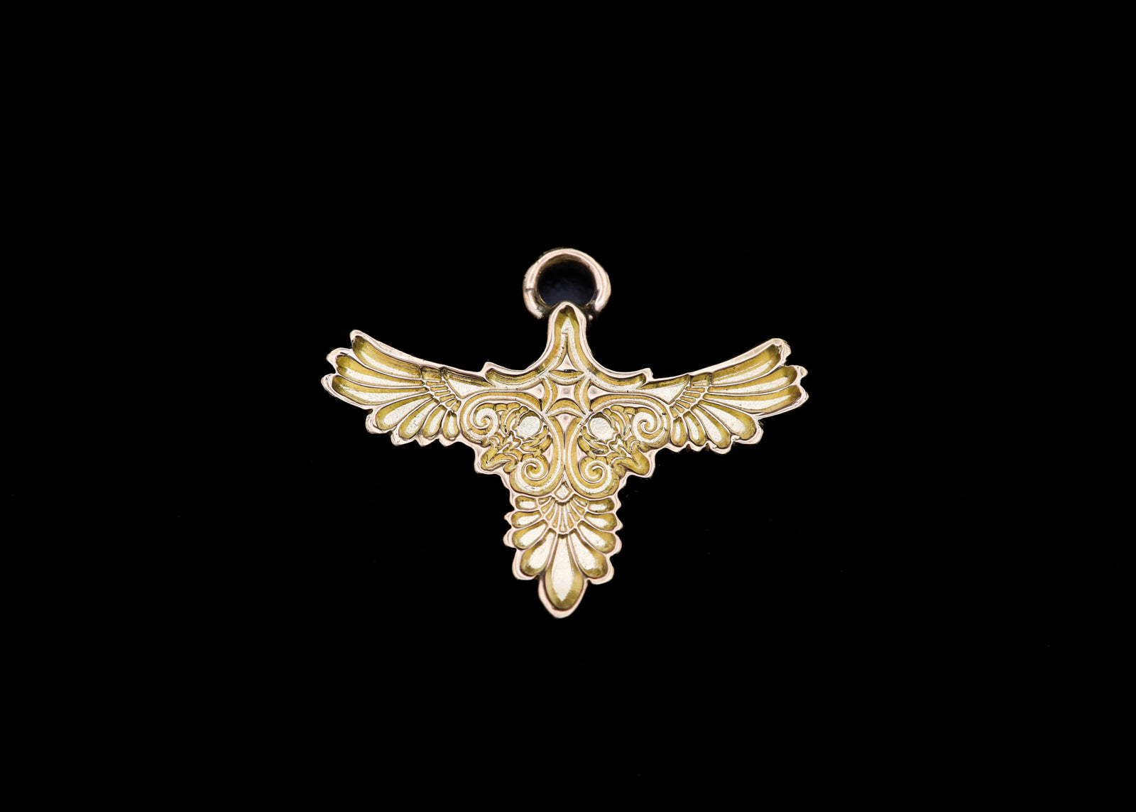 TD11-K18:K18 Stamp Eagle Pendant｜Horizon Blue Jewelry – ホリゾン