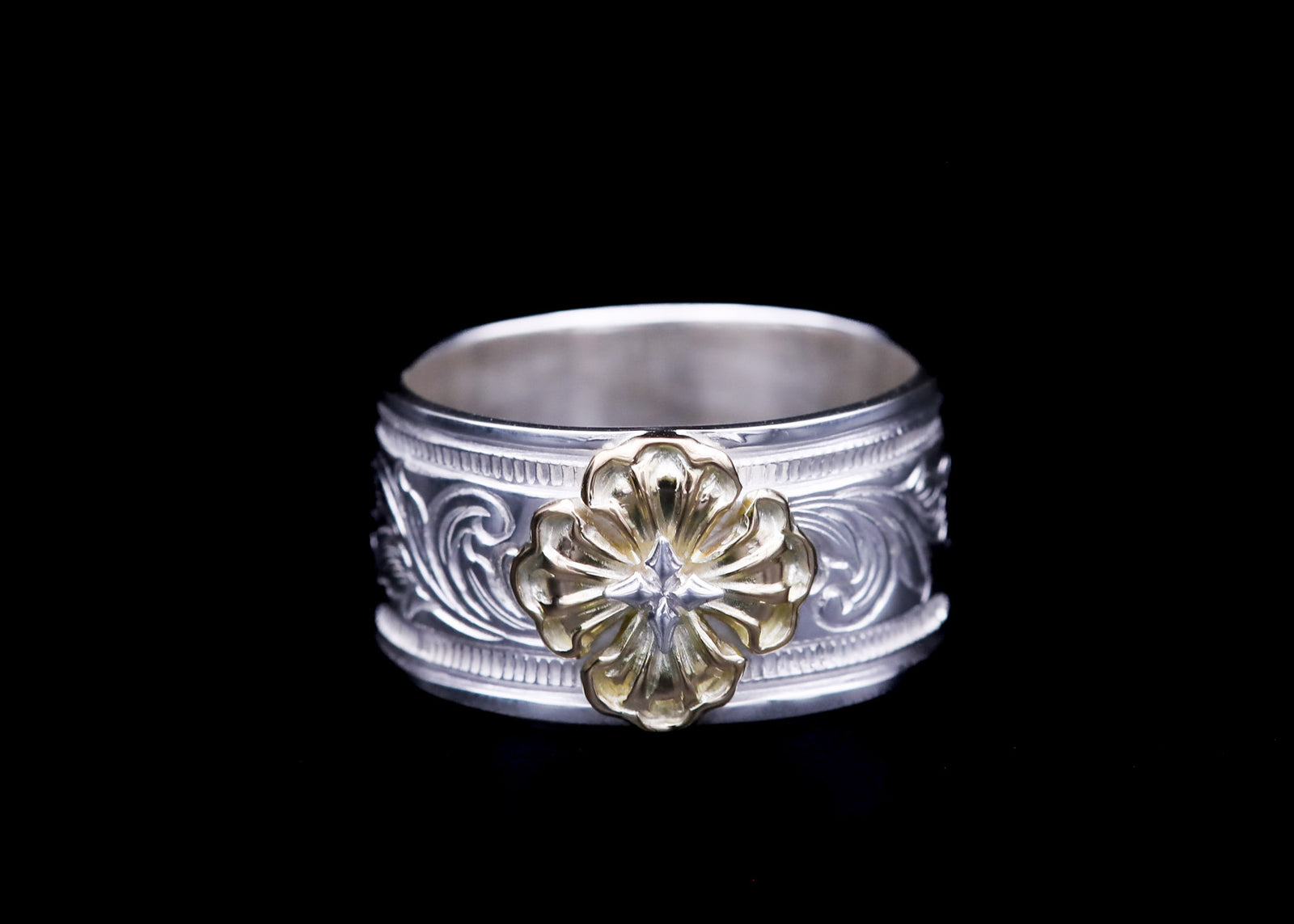 RD5:K18 Sun Flower Ring Type2｜Horizon Blue Jewelry
