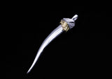 BU2:Long Horn Pendant/Half Gold Feather