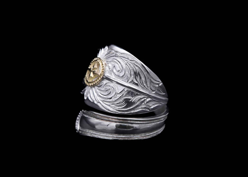 RD16:Sun Crest Spoon Ring Twist Style