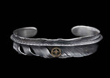 FB1-SC:Triangle Feather Bangle/K18 Sun Crest