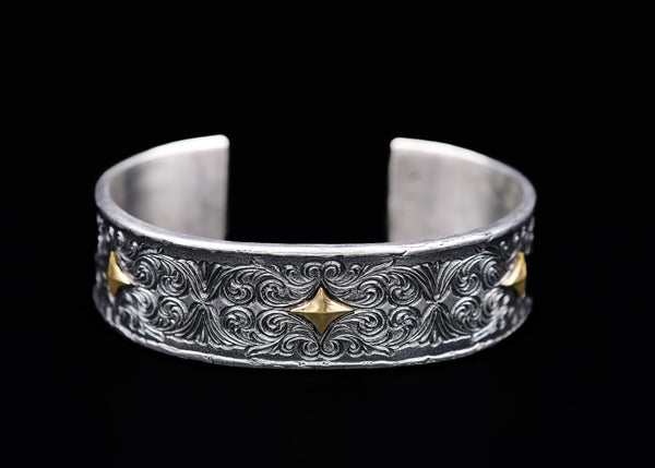 RB1-P:Ripple Arabesque Bangle/K18 Point