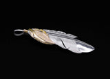 F731:6cm Gold Layered Feather Left