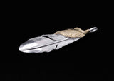 F731:6cm Gold Layered Feather Left