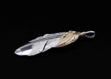 F730:6cm Gold Layered Feather Right
