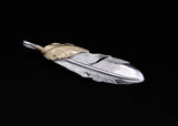 F730:6cm Gold Layered Feather Right