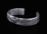 BD12-E1:Arabesque Feather Bangle/SV Eagle