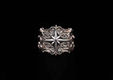 RD23-K10:K10 Middle Sun Arabesque Ring/SV Sun