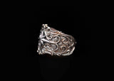 RD23-K10:K10 Middle Sun Arabesque Ring/SV Sun