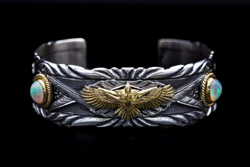 ZEB21:Custom Eagle Bangle Type2/Select Stone