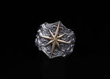 RD22:Wide Sun Arabesque Ring/K18 Sun