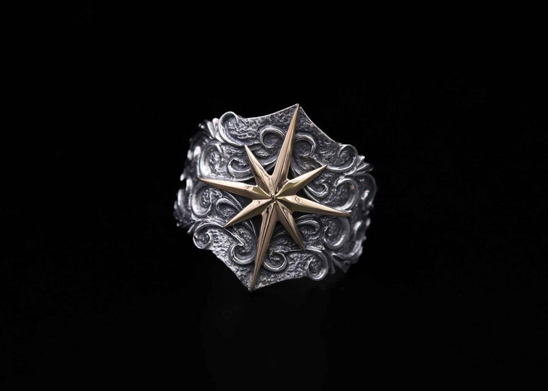 RD22:Wide Sun Arabesque Ring/K18 Sun｜Horizon Blue Jewelry