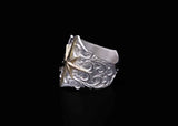 RD22:Wide Sun Arabesque Ring/K18 Sun