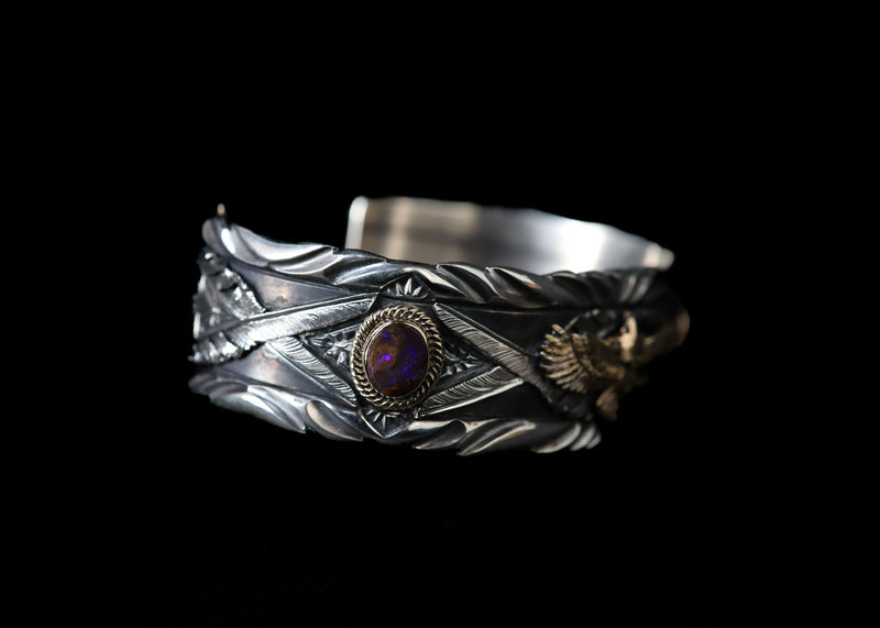 ZEB21:Custom Eagle Bangle Type2/Select Stone