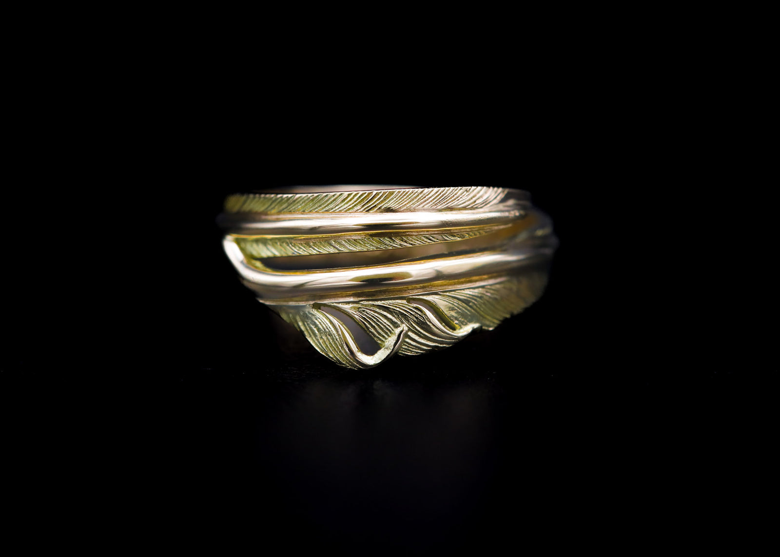 フランシスロビンソン　k18 リガードリング　１３号 FR13-K18:K18 Narrow Feather Ring｜Horizon Blue Jewelry