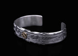 BD12-XSC:Arabesque Feather Bangle/X Sun Crest