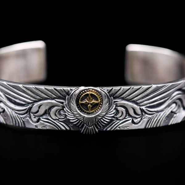 BD5:Horizon Bangle/SV Eagle Crest｜Horizon Blue Jewelry