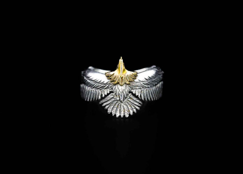 ER7:5cm K18 Head Eagle Ring