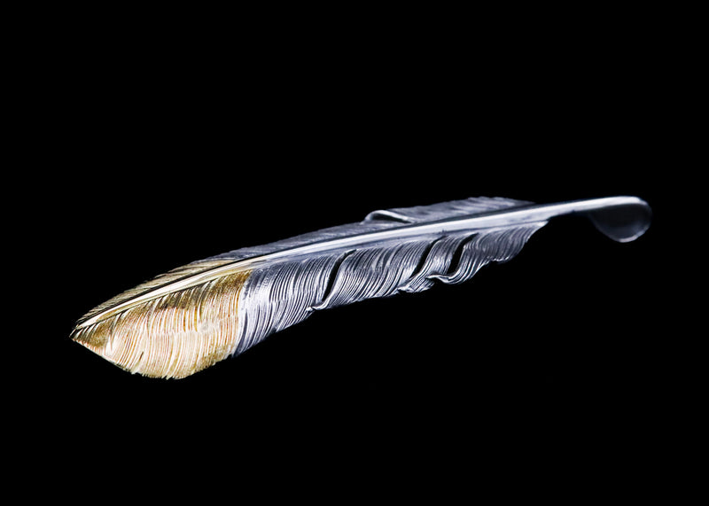 F105:Point Gold 6cm Feather Right