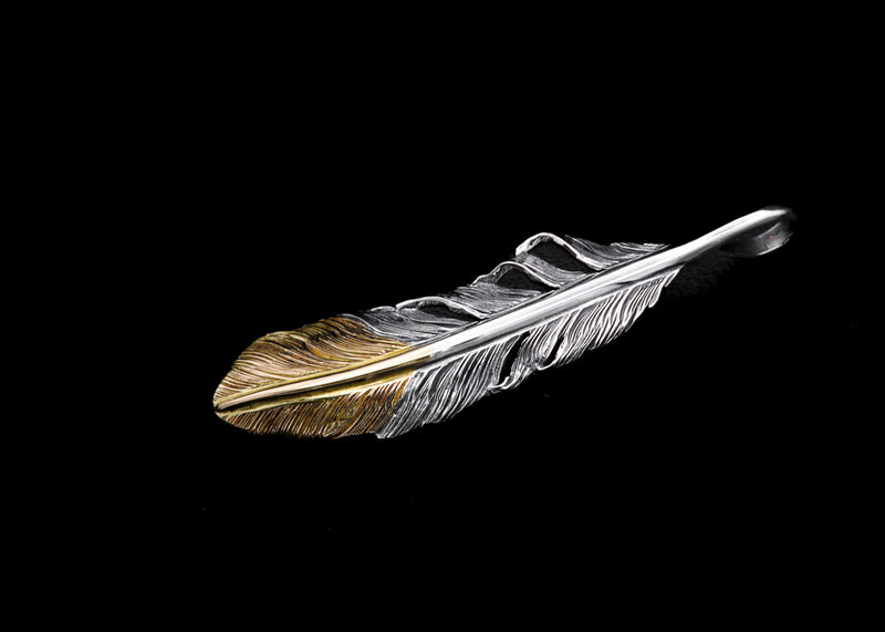 F108:Point Gold 5cm Feather Left