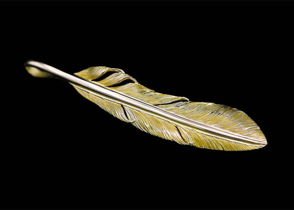 F6-K18:K18 6cm Feather Right/Single-sided Carving