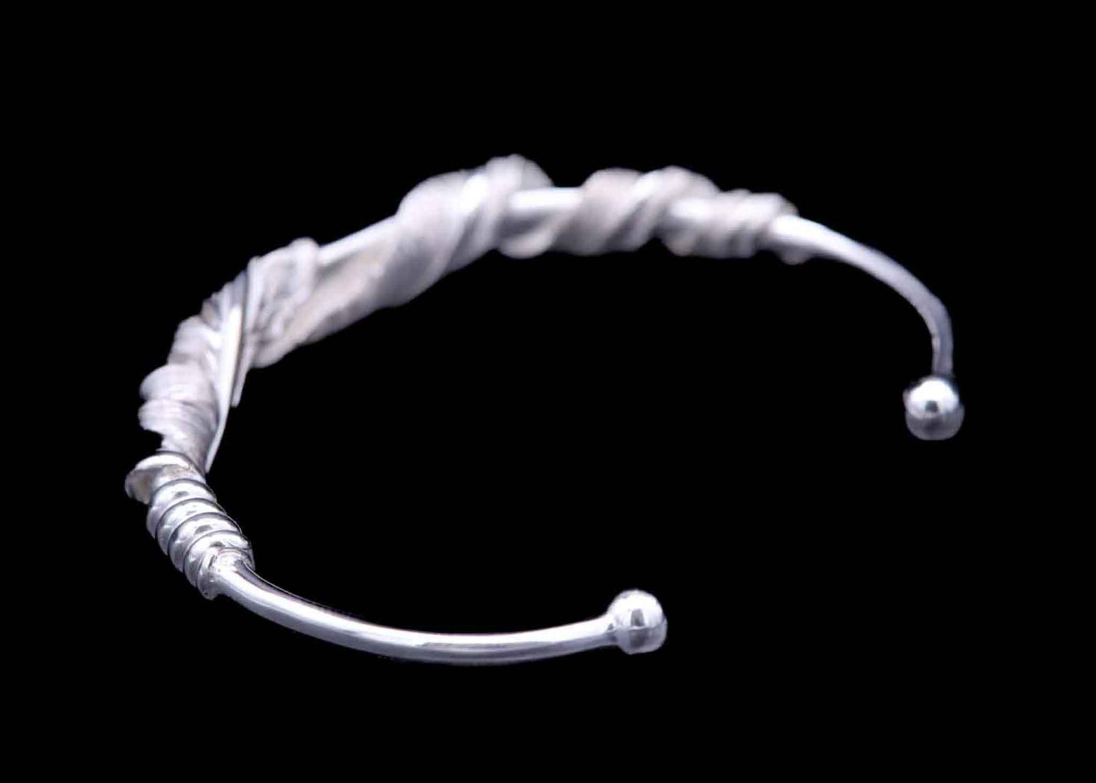 FB3-M/W:Twist Feather Bangle｜Horizon Blue Jewelry