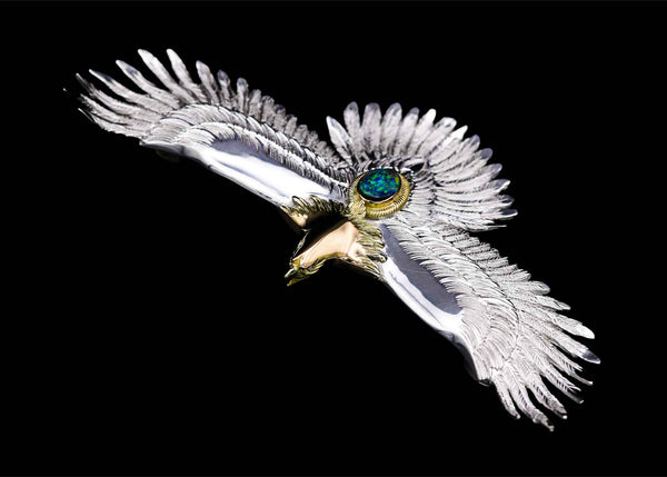 Z-CUSTOM:10cm K18 Head Eagle Type1/Black Opal/Diamond Eyes