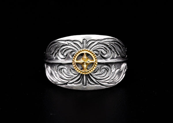 RD15:Sun Crest Spoon Ring