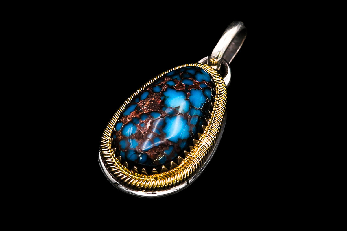 Horizon blue ロングホーンスカル ペンダント特大 ロングホーンスカル