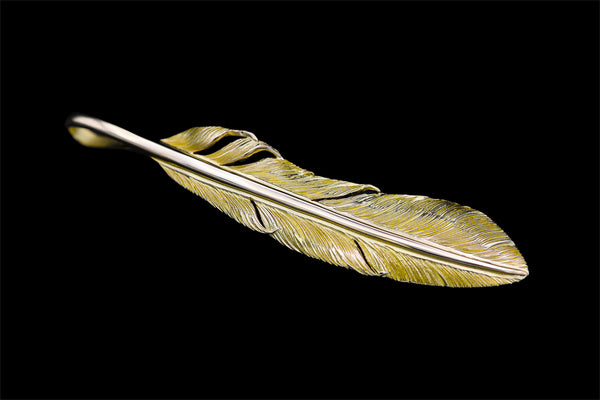 F6-K18:K18 6cm Feather Right/Single-sided Carving