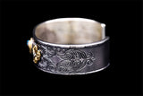 RB1-SF/SS:Ripple Arabesque Bangle/Sun Flower & Select Stone