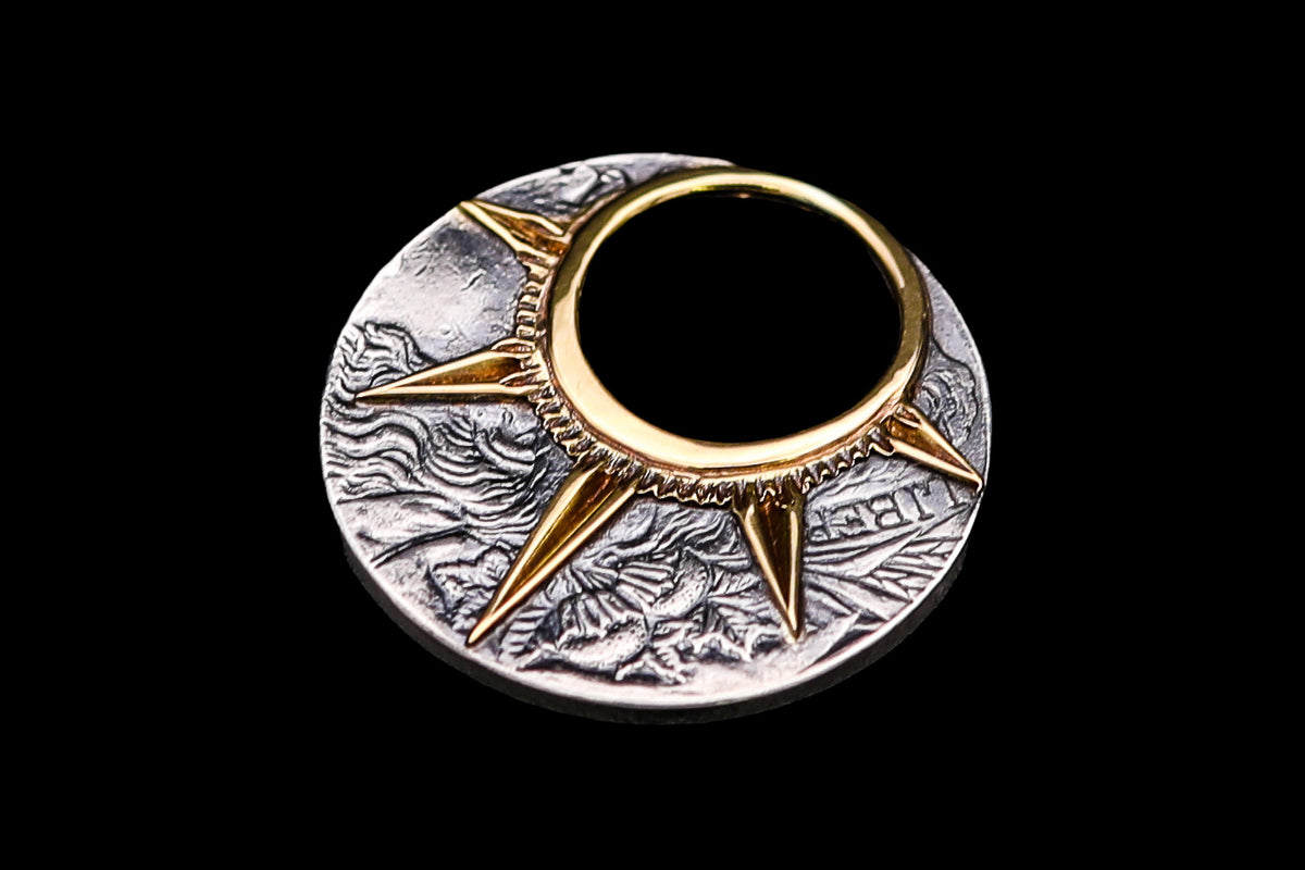 ホリゾンブルーHorizon Blue ビーズSUN CREST BUTTON